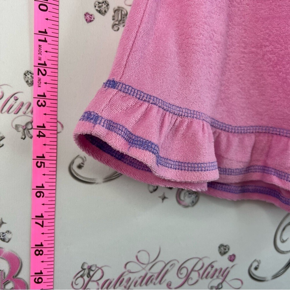 Sugar Thrillz set 2 piece purple Pink Terry Zip Crop Top & Skirt Set mini skirt - Picture 10 of 16